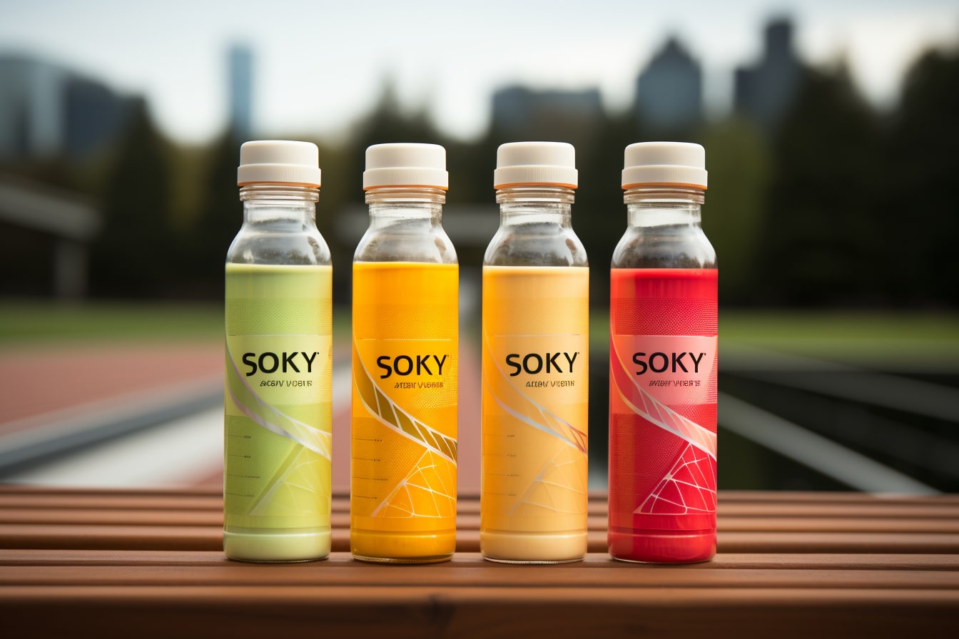 YK-11 : représentation de la molécule de YK-11 avec un fond sportif