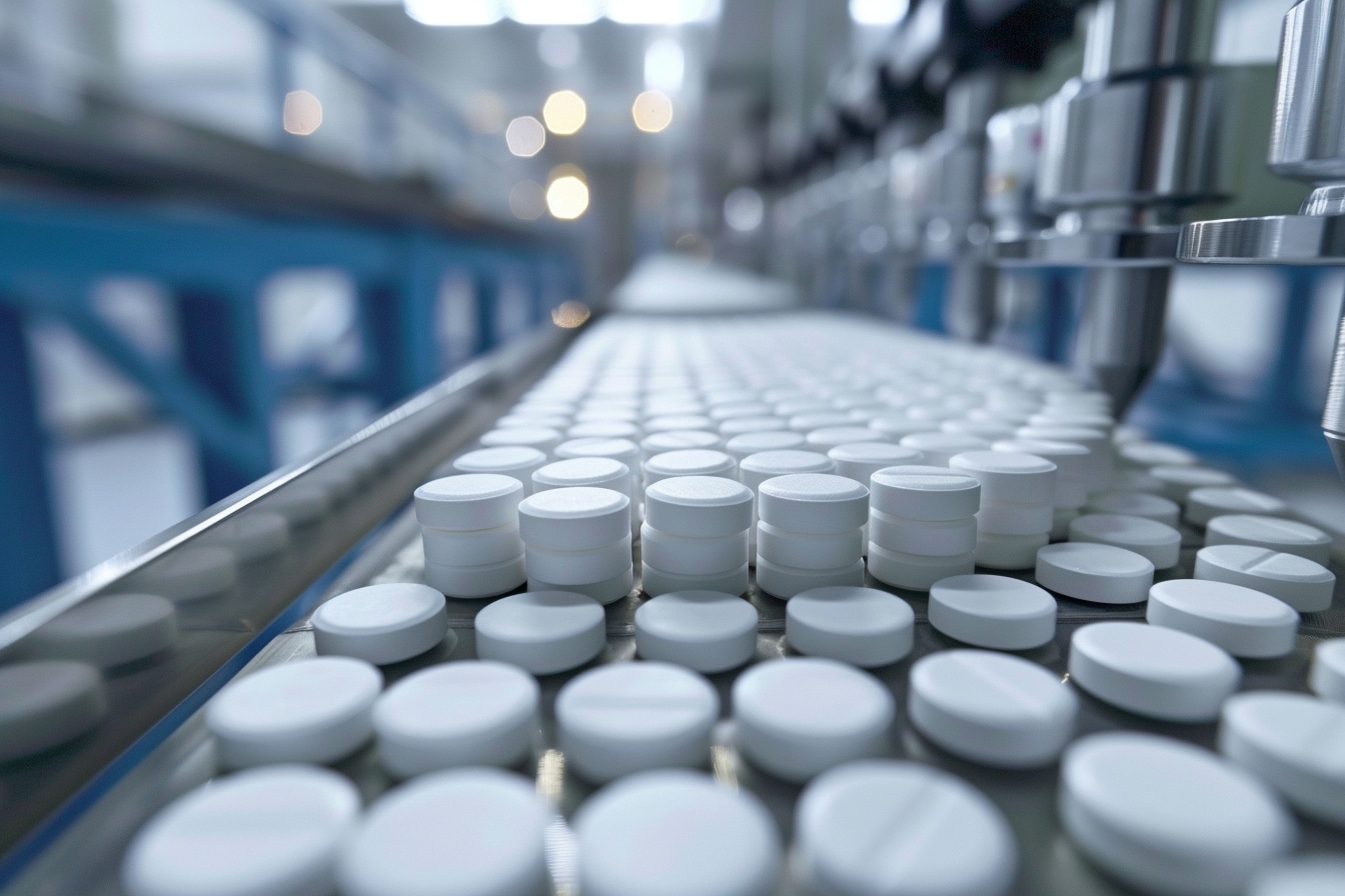 Turinabol : flacon de pilules de Turinabol avec fond de musculation