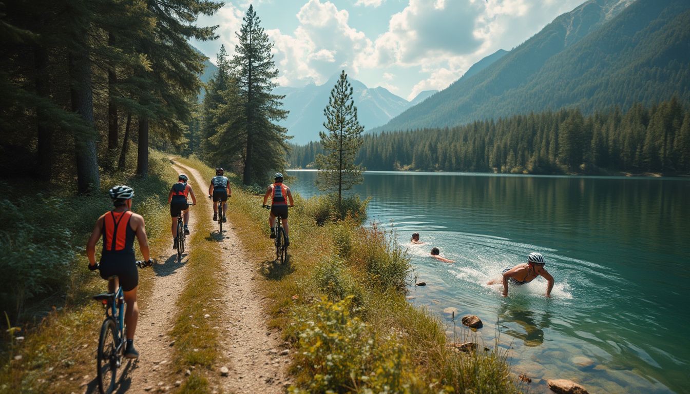 sports d’endurance : athlètes pratiquant la course à pied en pleine nature