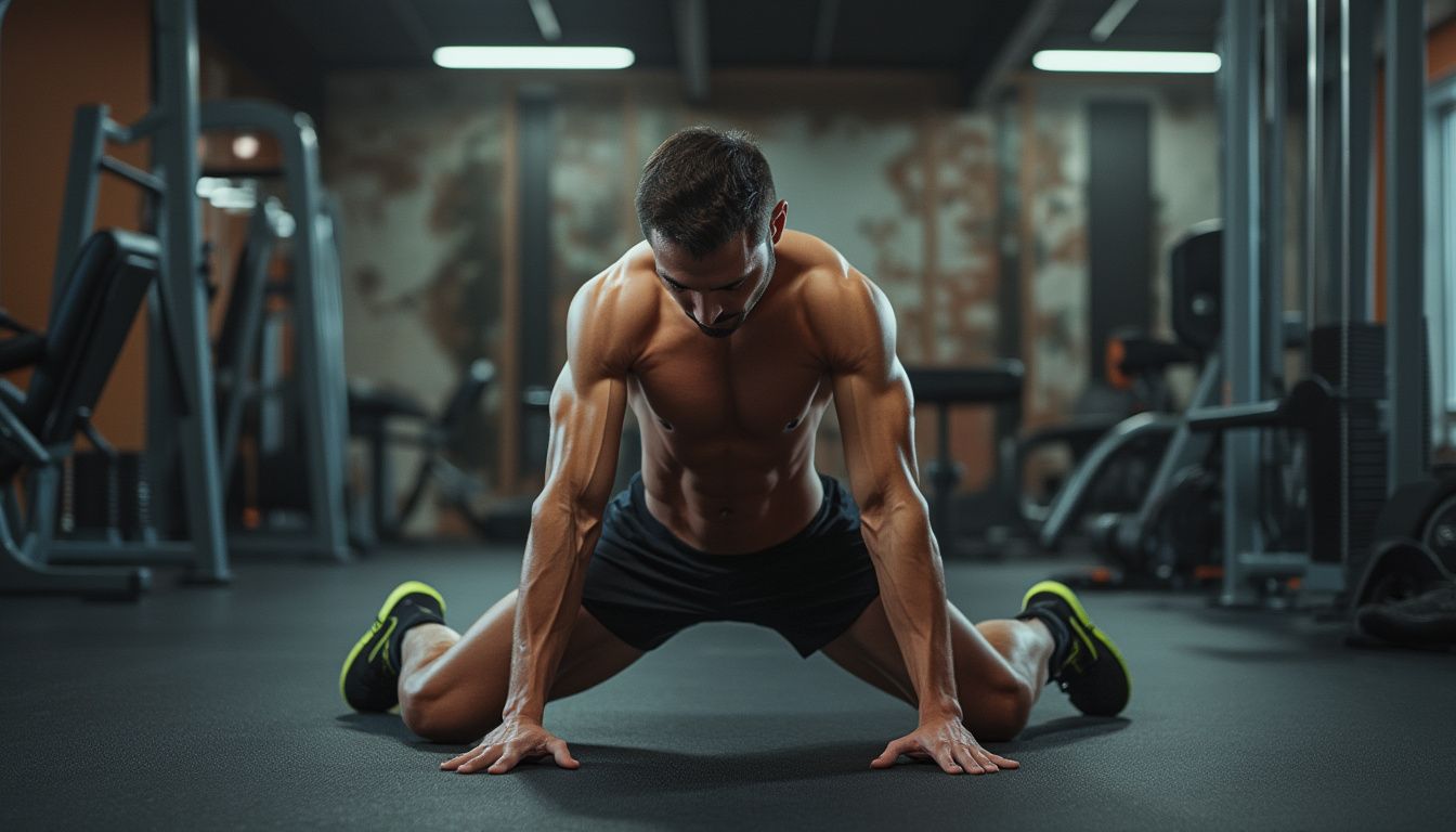 prévention des blessures : athlète s’échauffant avant un entraînement intensif