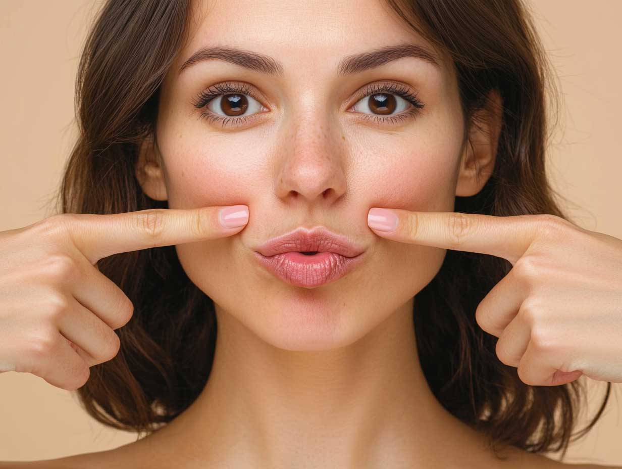 maigrir du visage : visage féminin avant et après affinement