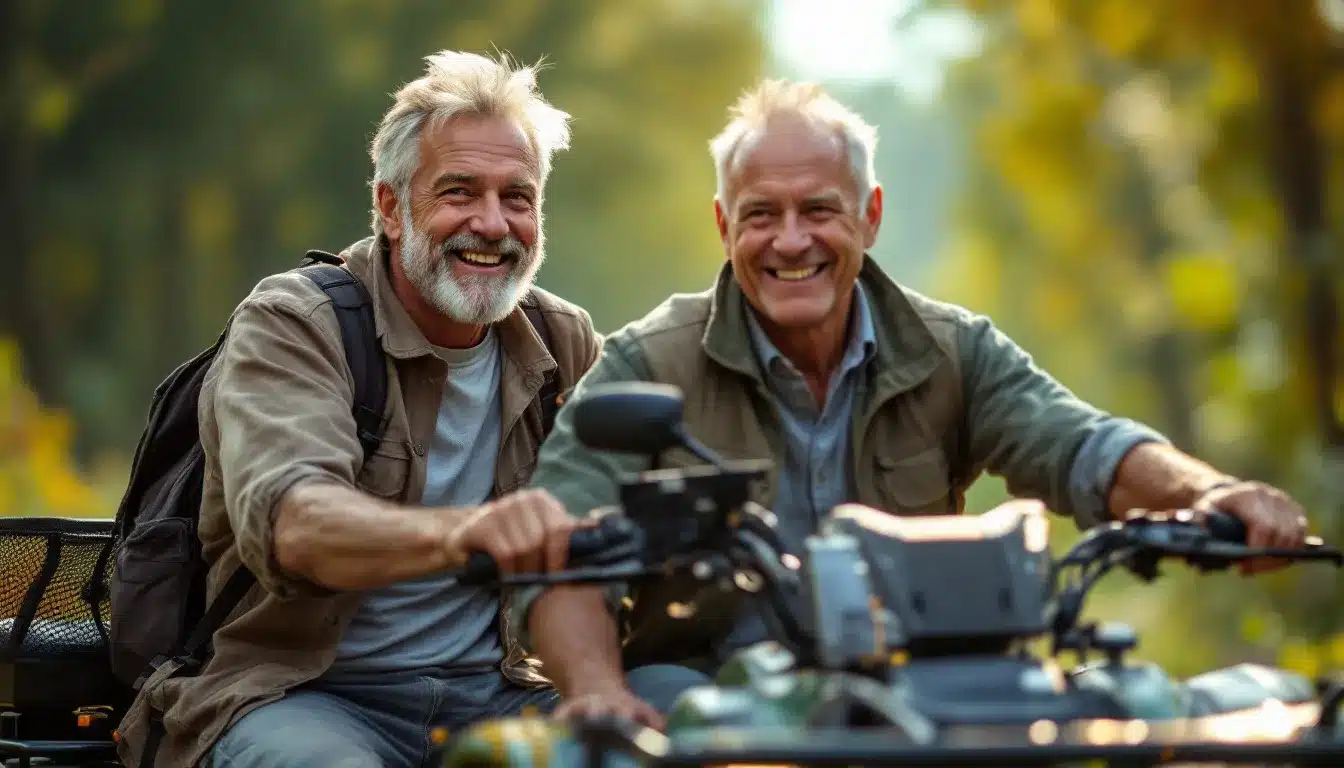 quad électrique : quad électrique adulte moderne en milieu naturel