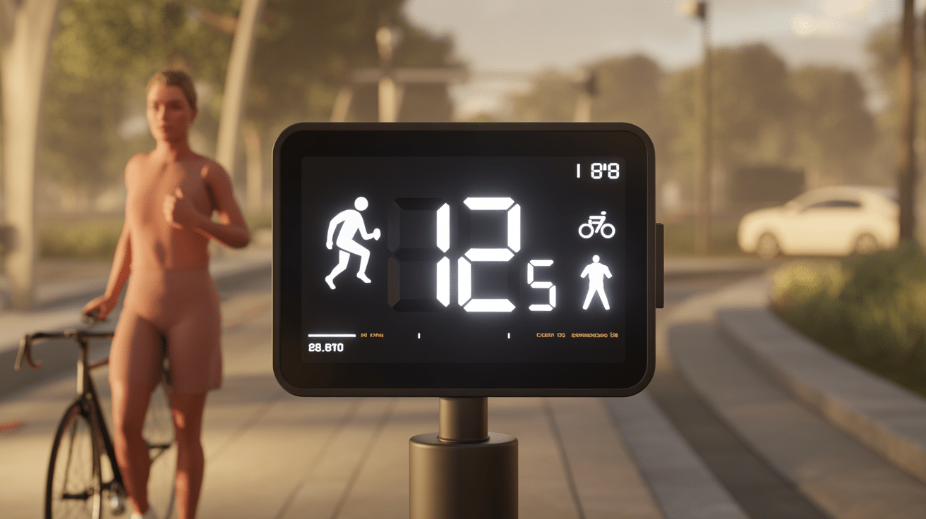 convertisseur digital km h min km coureur cycliste marcheur