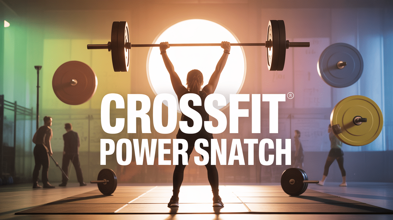 Dessin CrossFit Power Snatch barre levee ambiance energetique