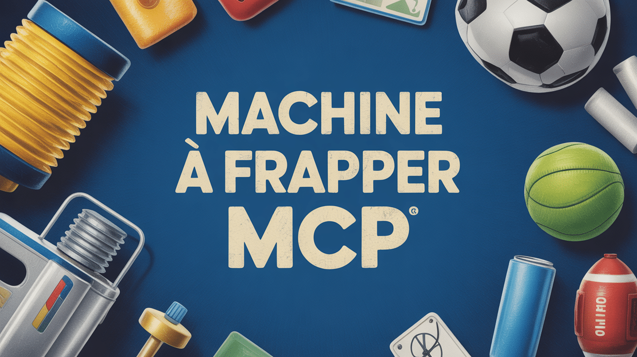 machine a frapper MCP au centre, objets industriels sportifs festifs