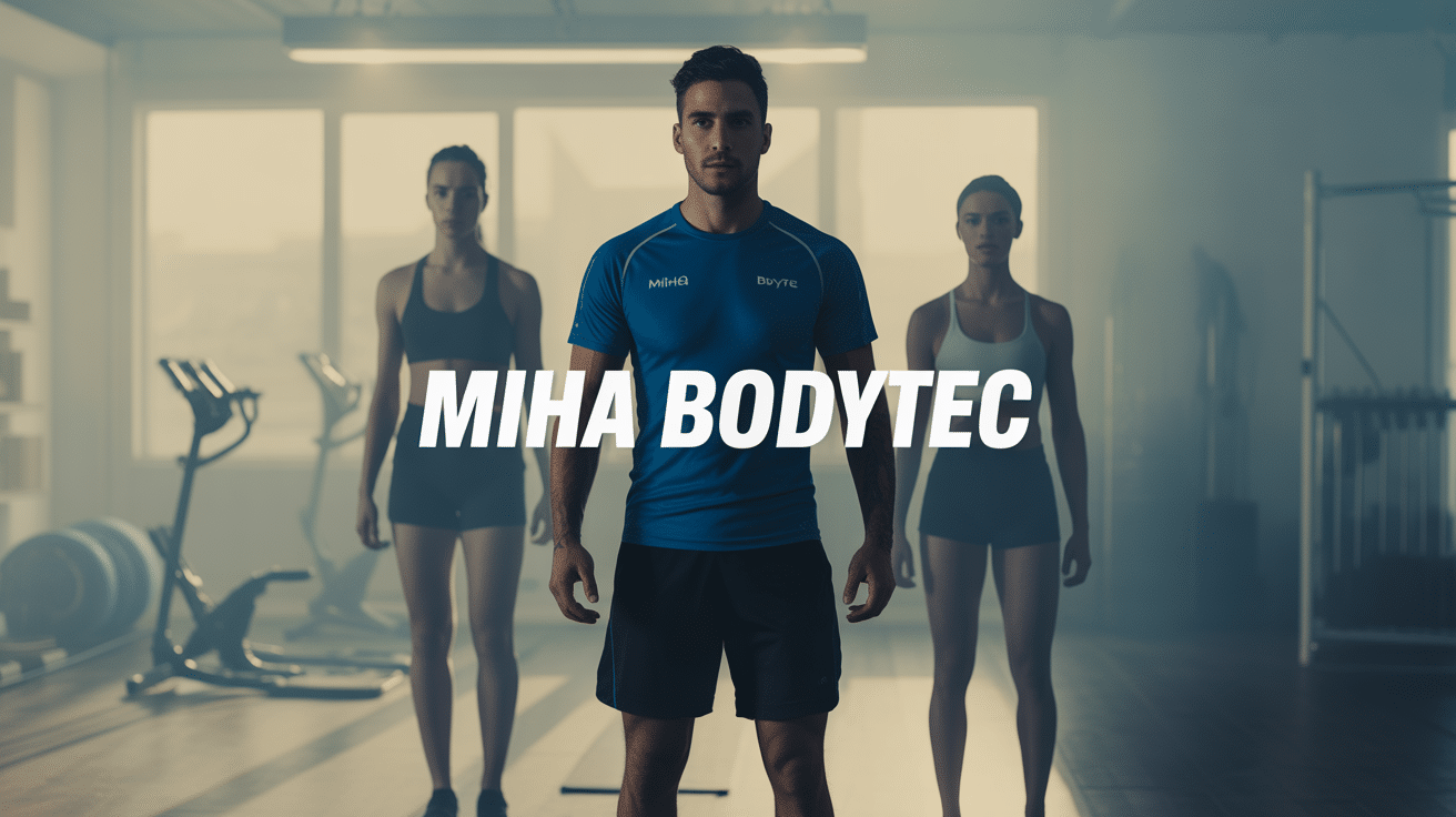 Coach accompagne duo Miha Bodytec en salle lumineuse