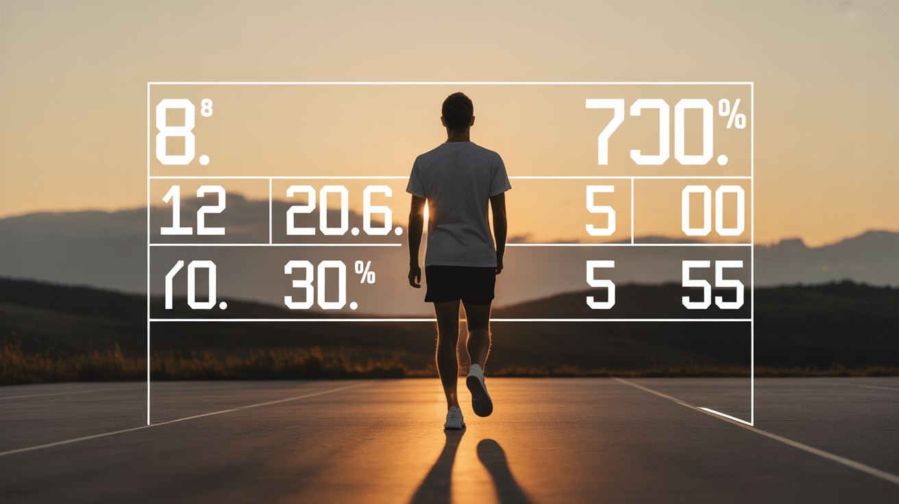 tableau valeurs vitesse km h et allure min km sportifs