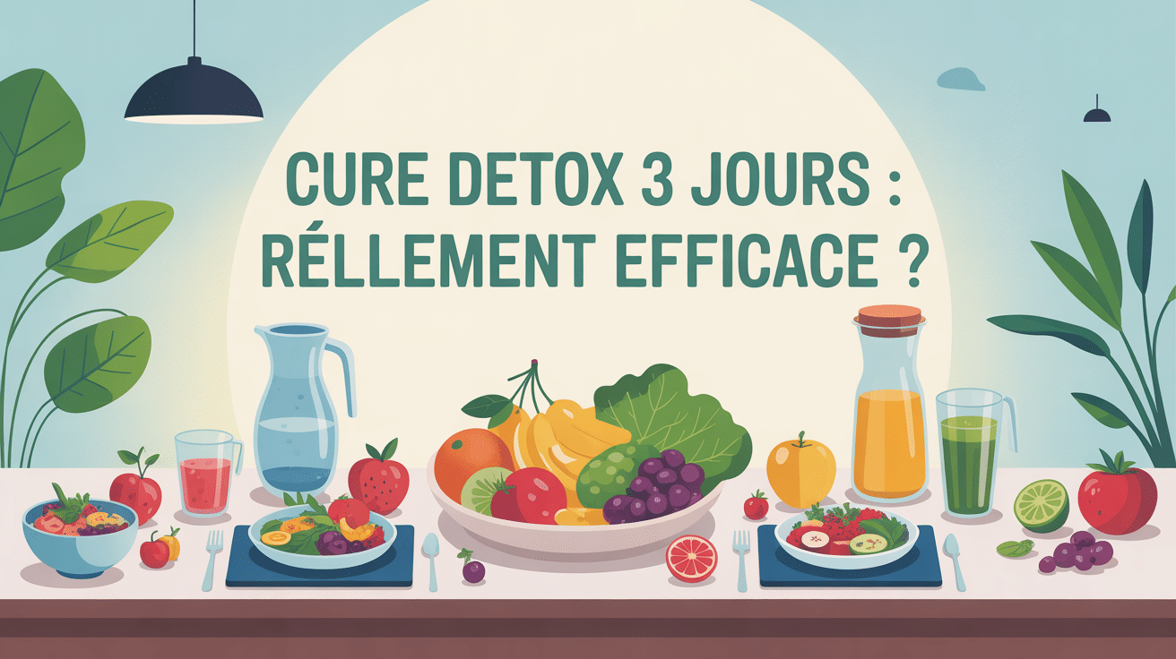 table minimaliste cure detox 3 jours fruits légumes eau smoothies