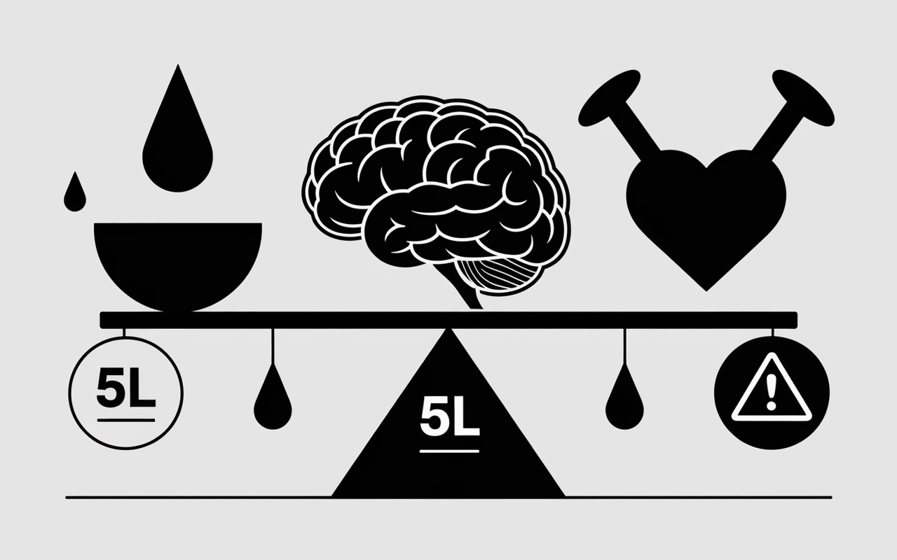 Hyperhydratation balance cerveau reins coeur pichet eau