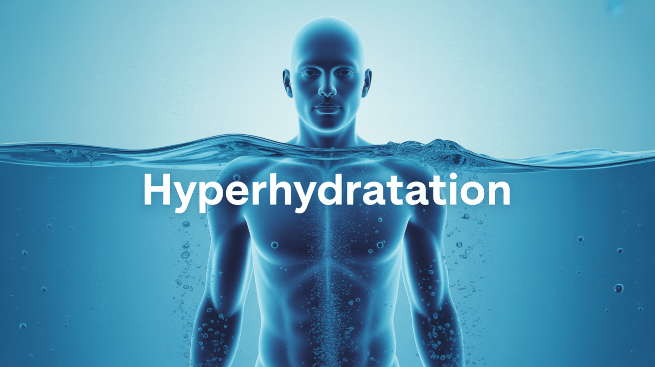 Hyperhydratation illustration corps rempli d'eau