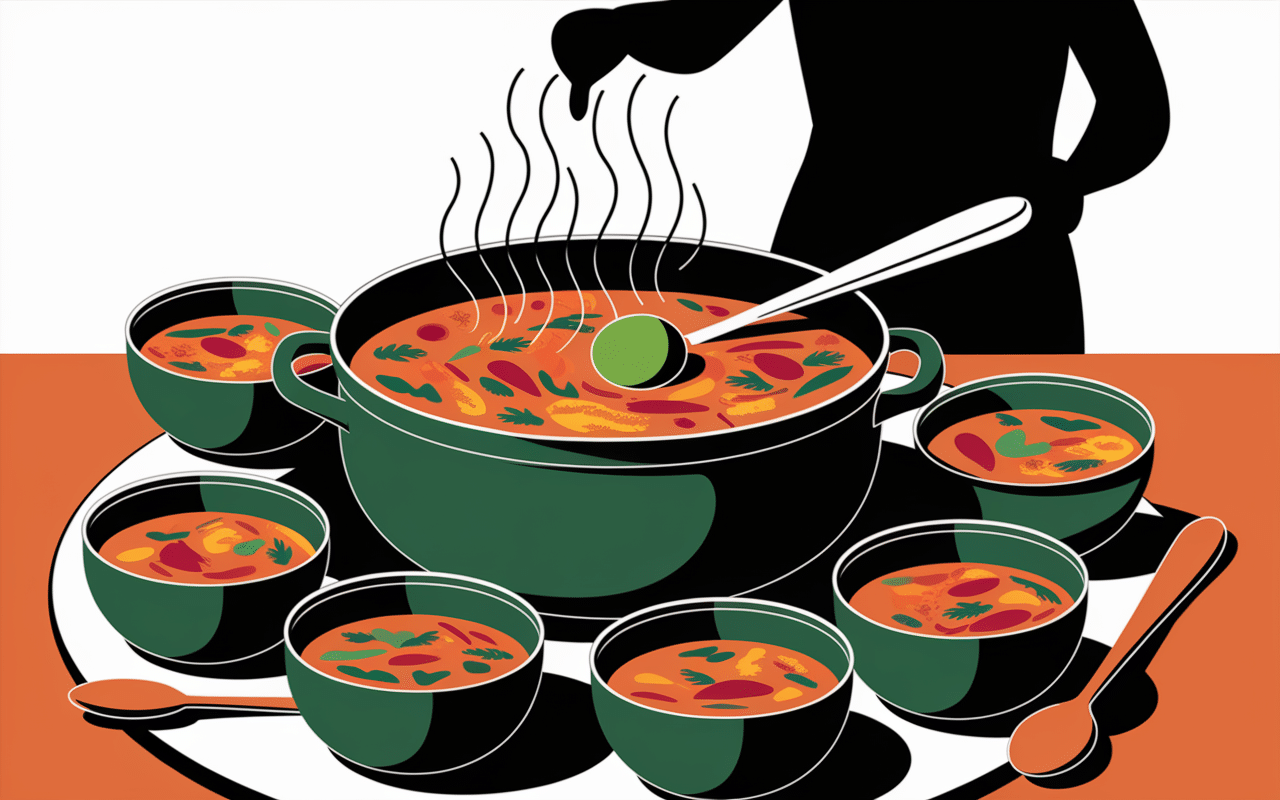 Marmite soupe aux choux pour régime et cuisine