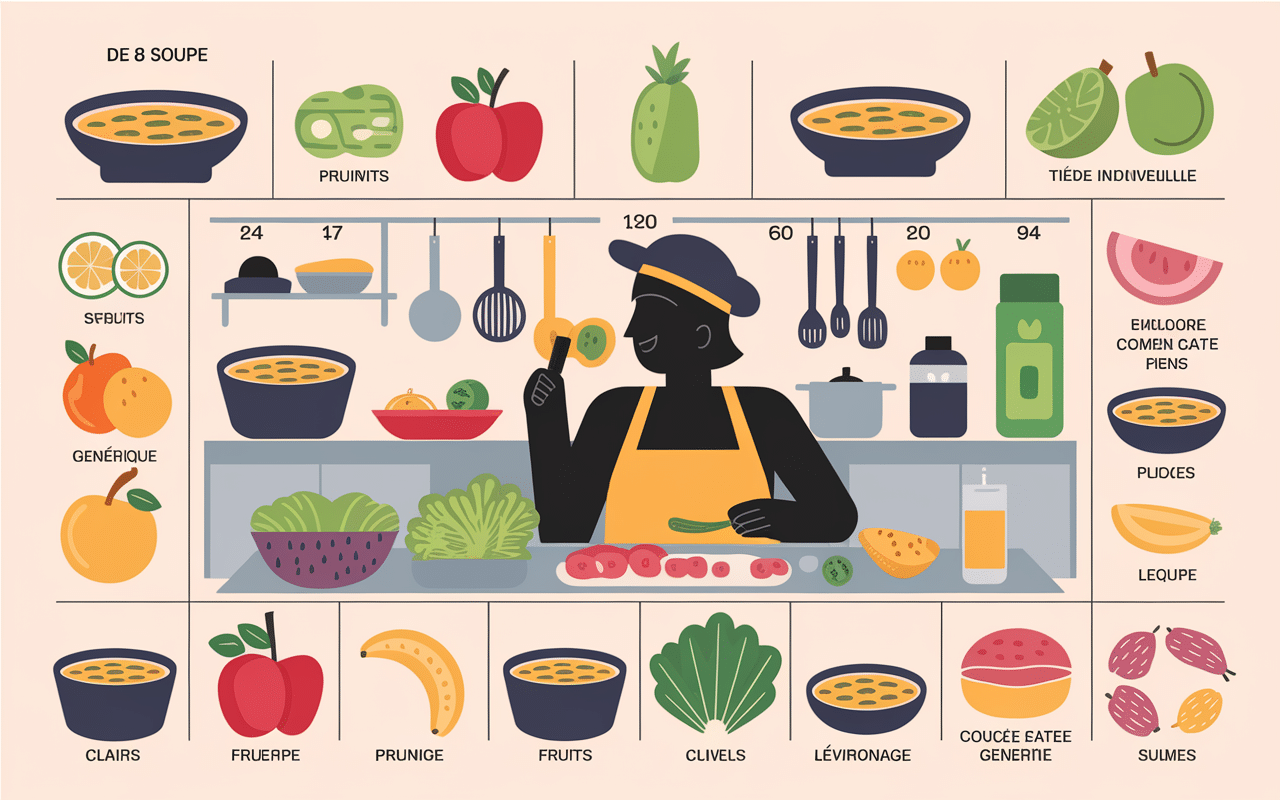 Infographie planning 8 jours soupe aux choux