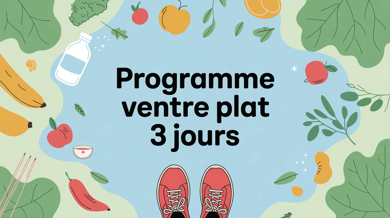 ventre plat 3 jours, fruits, eau, marche