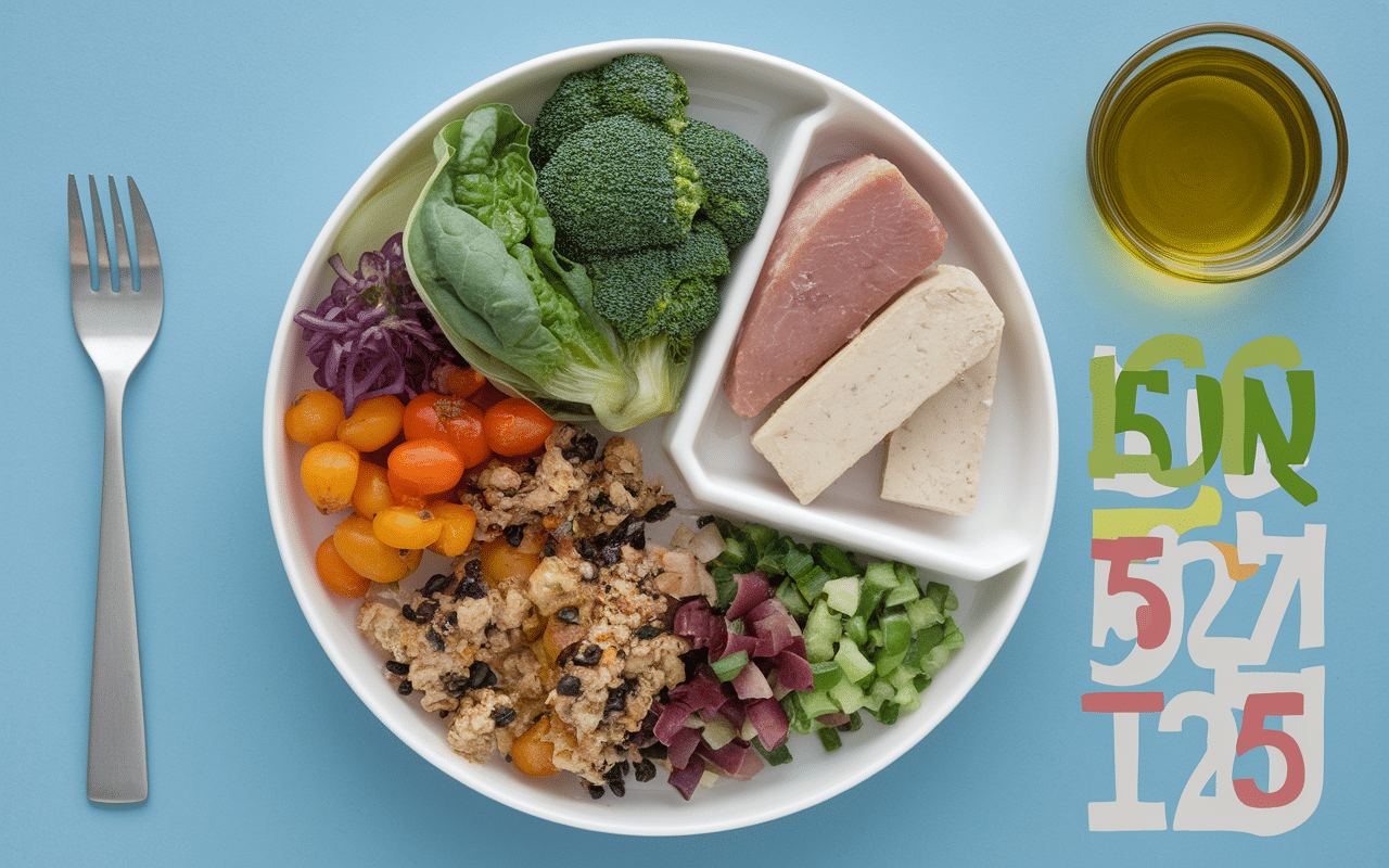 repas equilibre pour maigrir proportions visuelles assiette