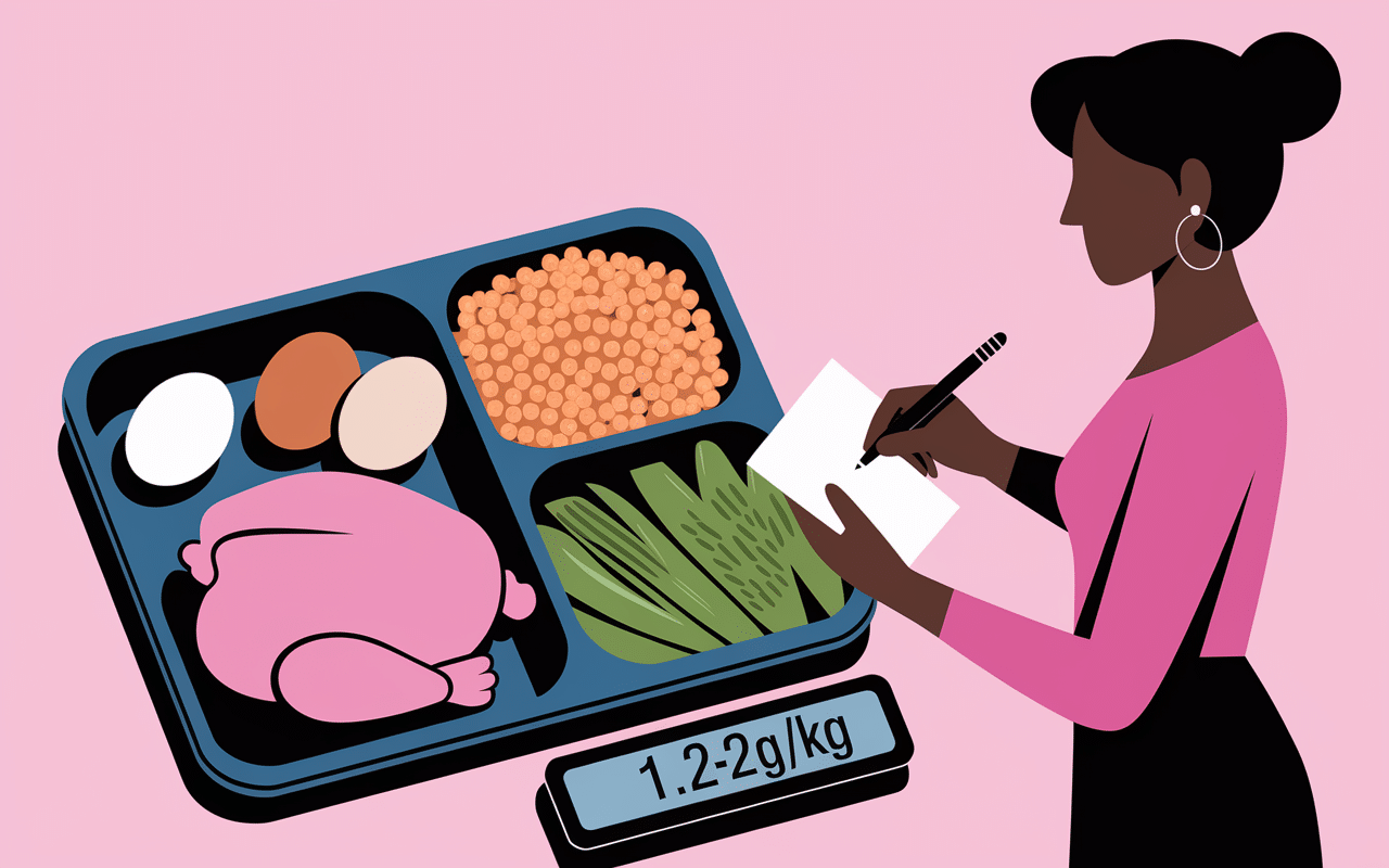 Assiette repas protéinés contrôle perte de poids