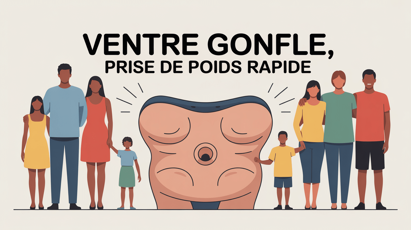 illustration ventre gonfle prise de poids rapide