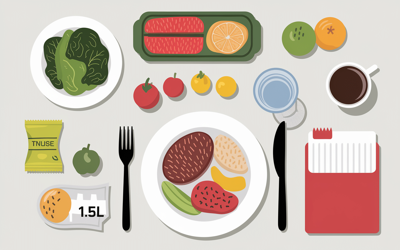 assiette equilibree ventre plat abdos