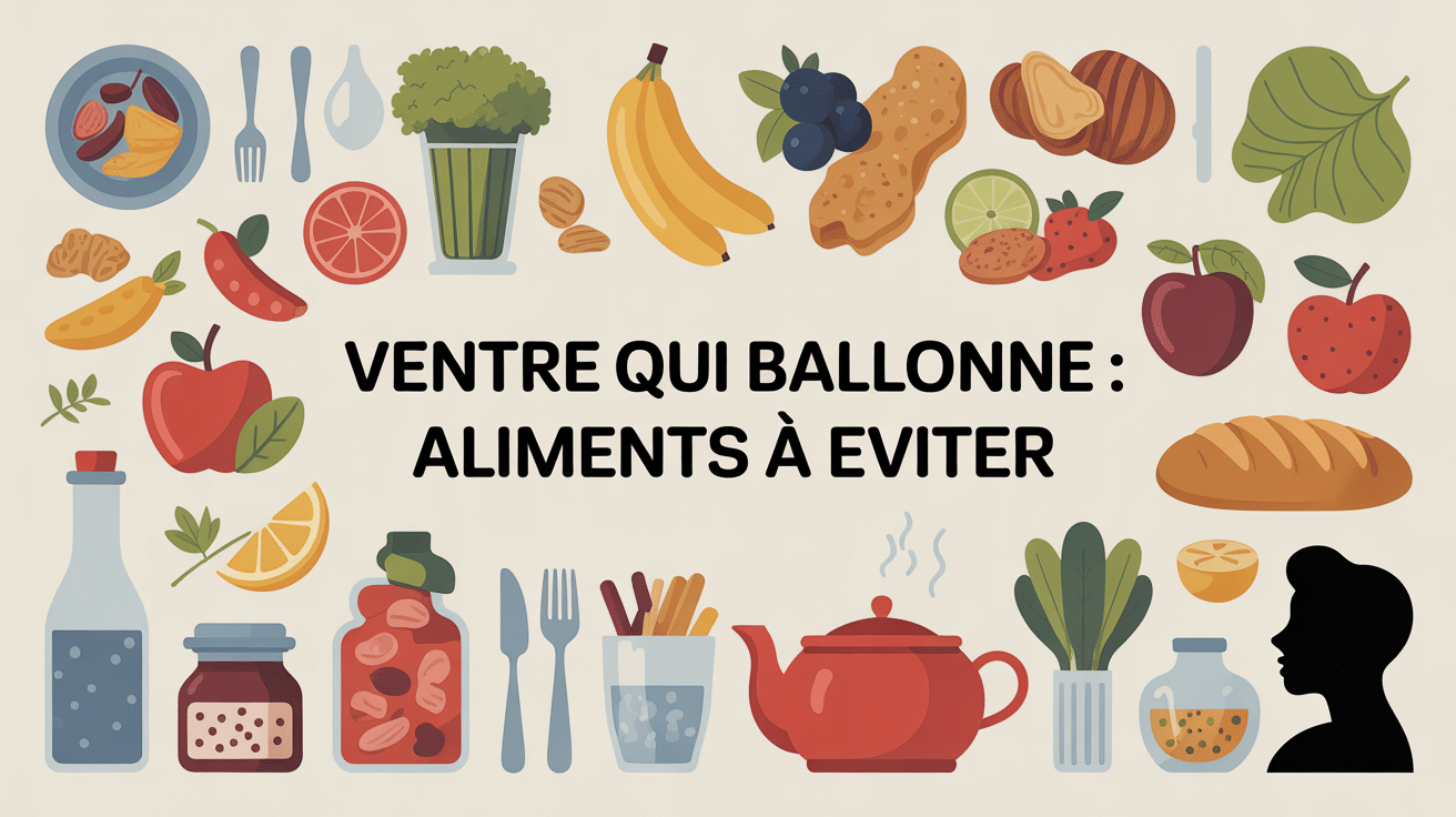 illustration aliments a eviter ventre qui ballonne