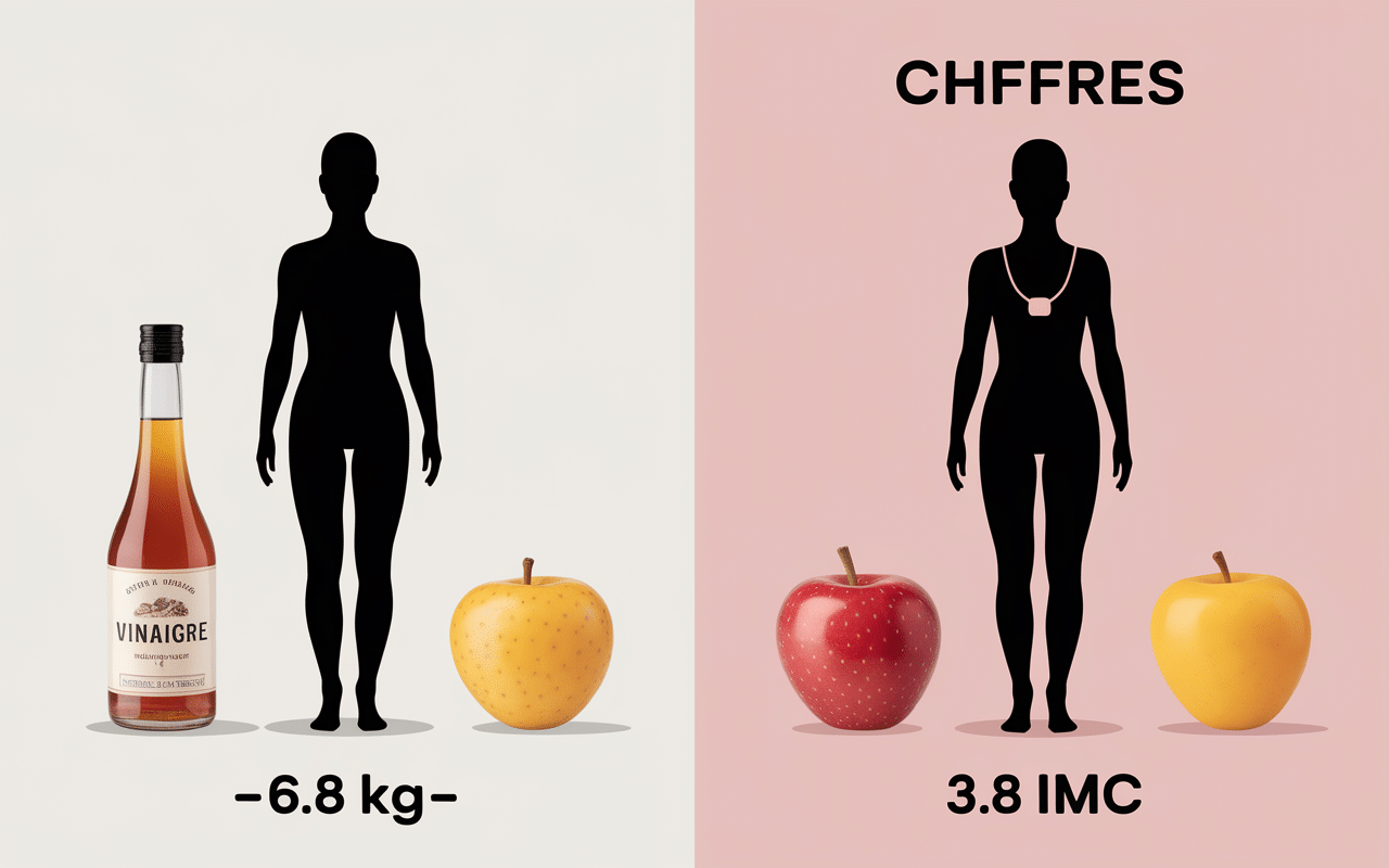 comparatif vinaigre de cidre avant après perte de poids résultats