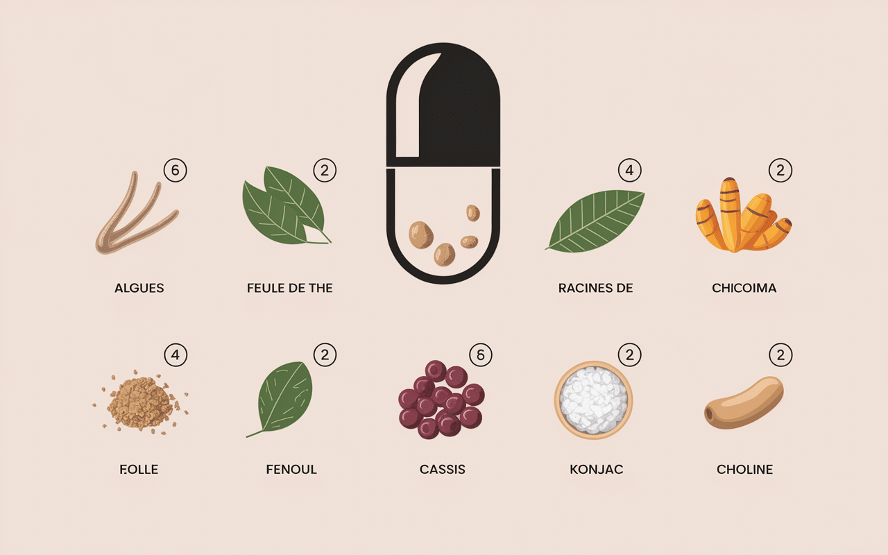 Infographie ingrédients XtraSlim 700 composition