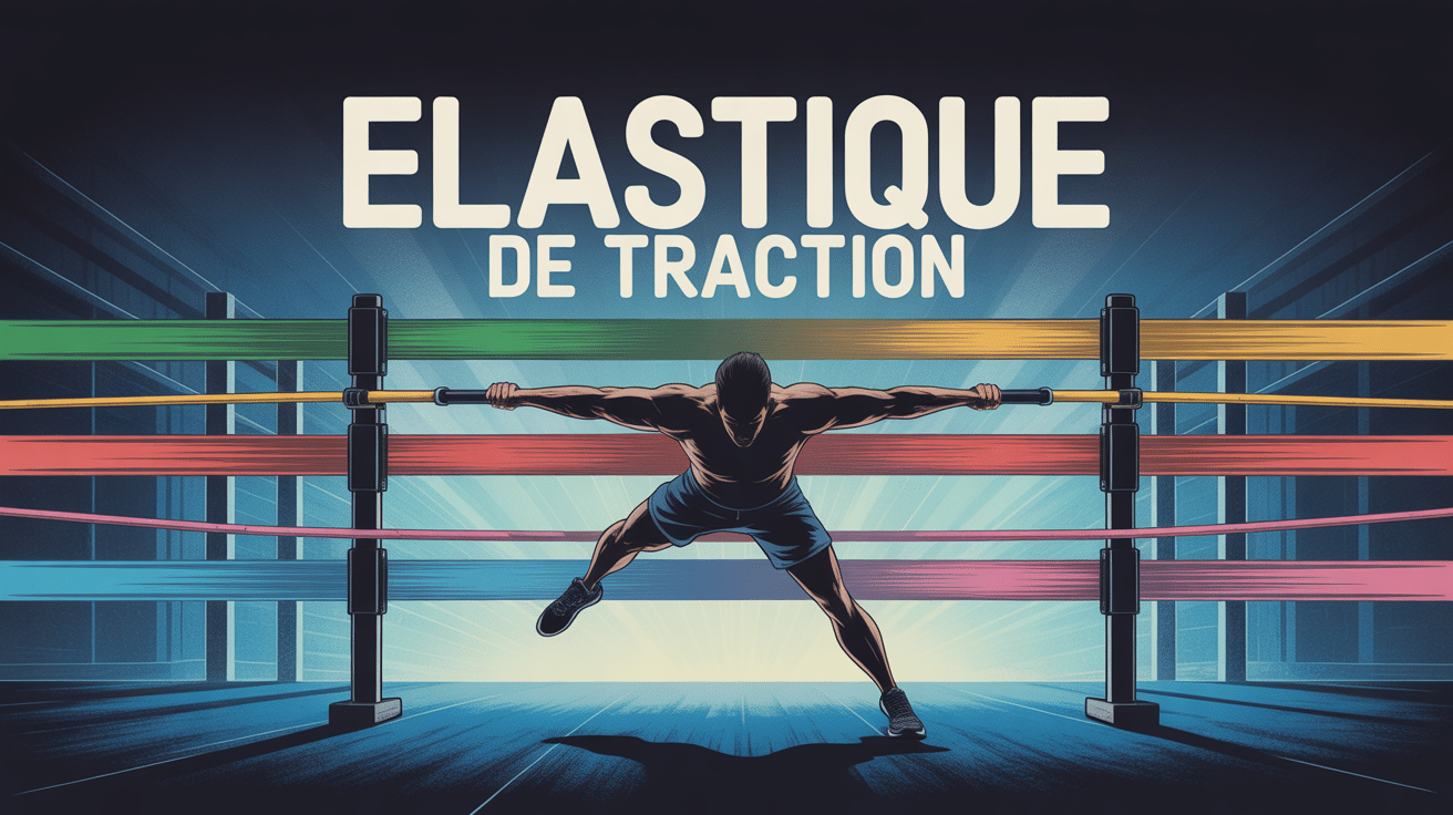 elastiques de traction multicolores et silhouette a la barre