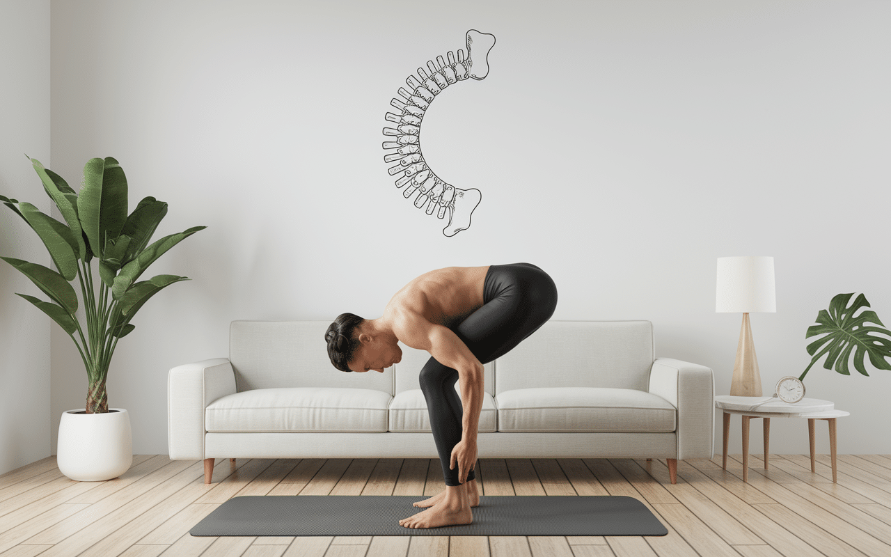 Personnage exercice dos maison