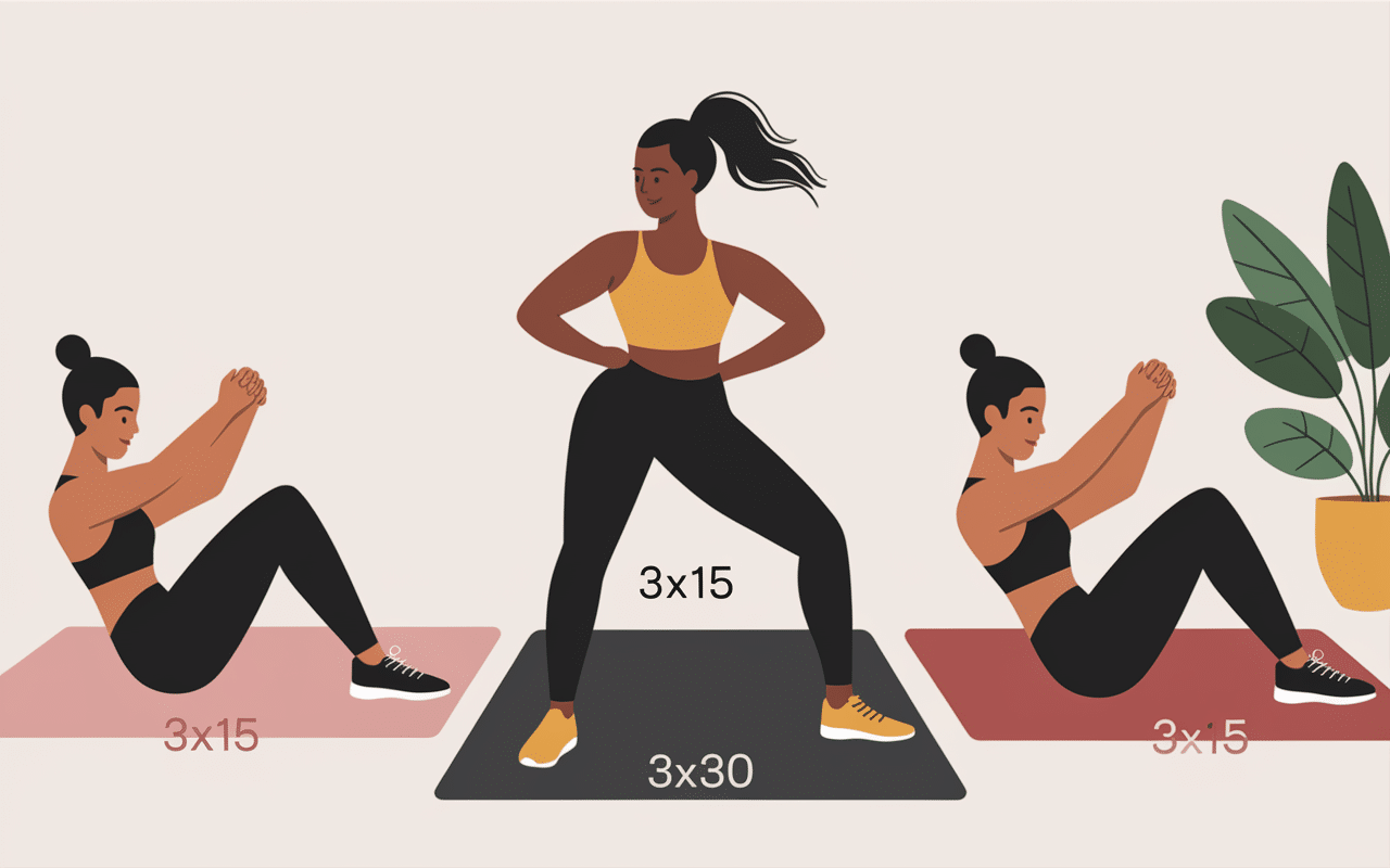 Crunch inversé gainage ciseaux abdos bas du ventre