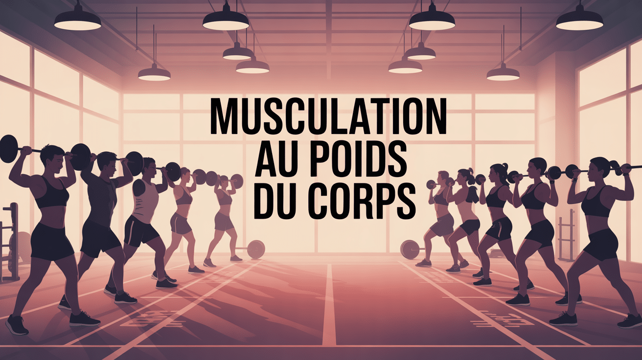 illustration musculation au poids du corps tapis salon