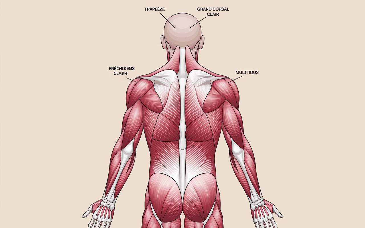 schéma muscles du dos principaux anatomie