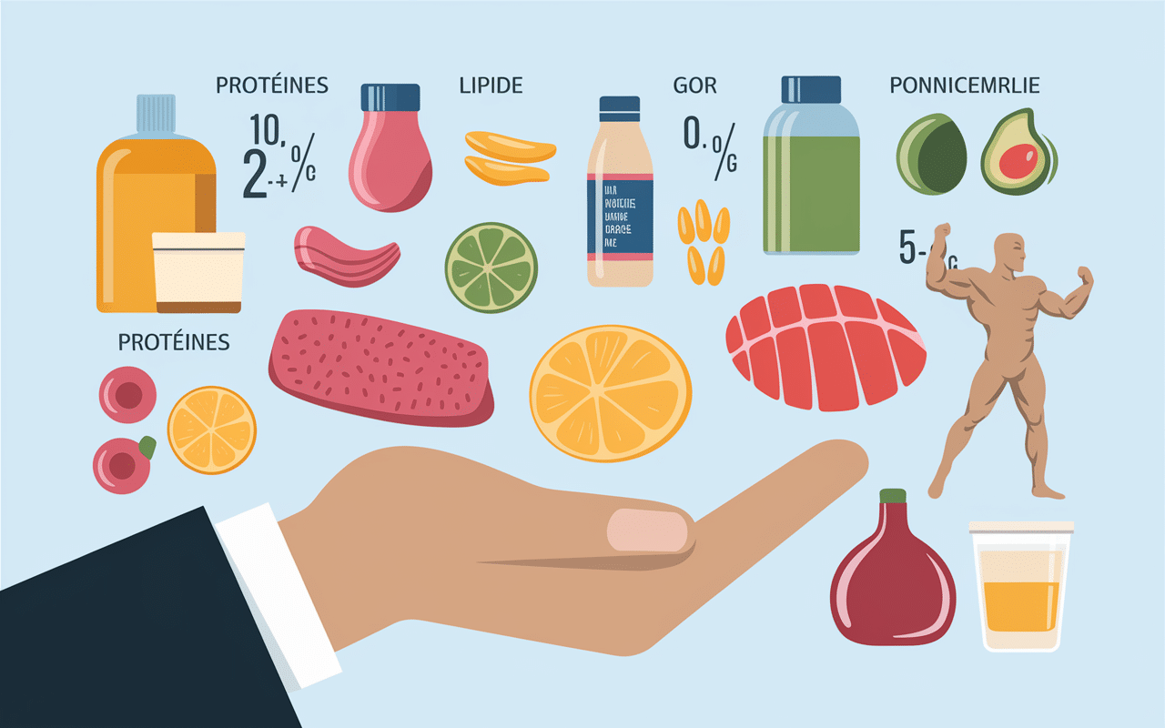 tableau méthode ratios protéines lipides sèche musculation