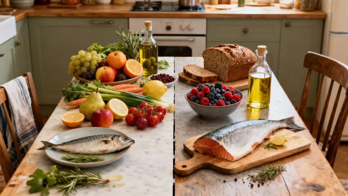 table aliments regime mediterraneen vs nordique