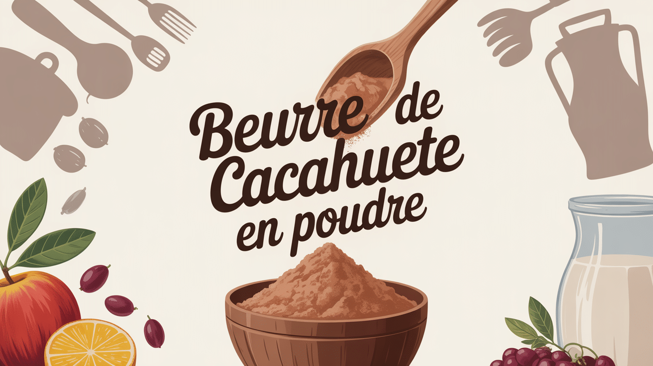 cuillere poudre beurre de cacahuete bol sportif sain