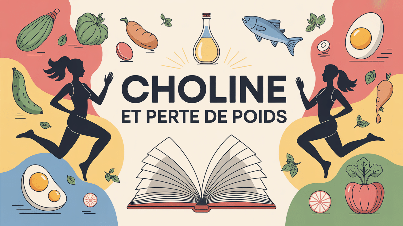 Illustration choline et perte de poids : aliments, sport, bien être
