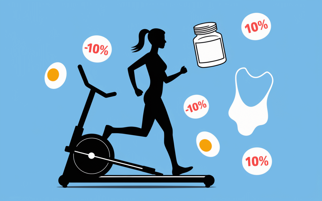 Graphique choline perte de poids femme sport flacon