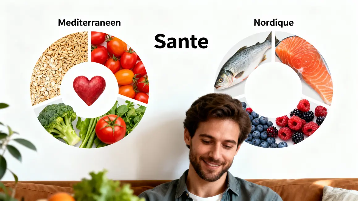 infographie regime mediterraneen nordique sante