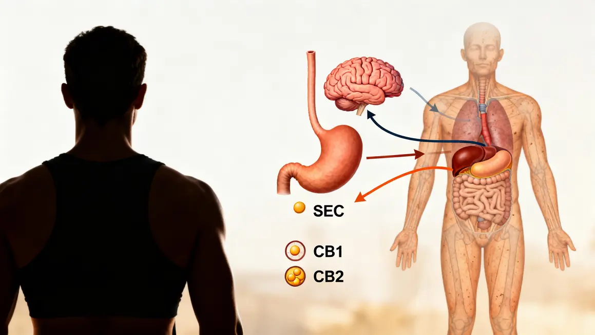 Schéma effets CBD SEC CB1 CB2 perte de poids