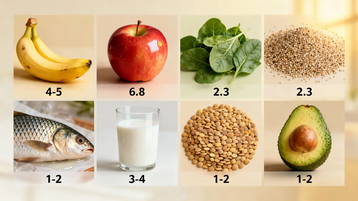 Tableau visuel regime dash aliments portions