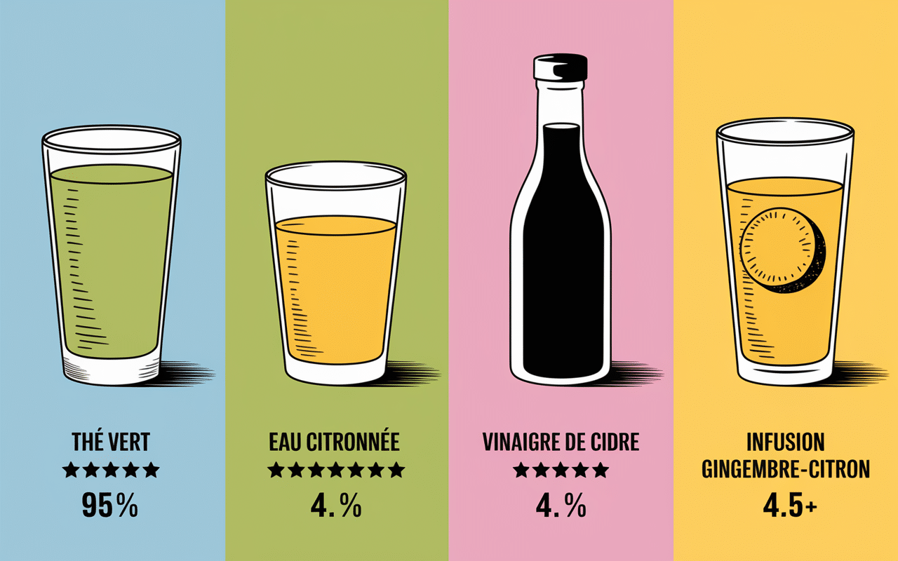 tableau comparatif boisson brule-graisse satisfactions SEO