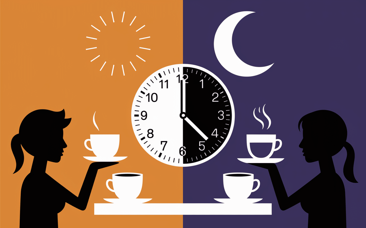 horloge matin soir prise magnesium illustration