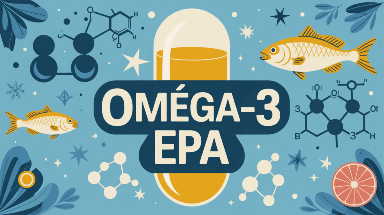 Omega-3 EPA illustration capsule et poissons gras