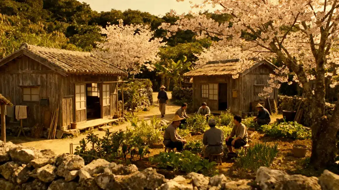 village traditionnel okinawa alimentation saine