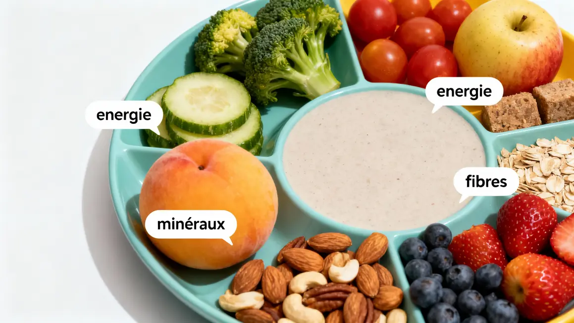 assiette avantages sante regime alcalin legumes fruits noix