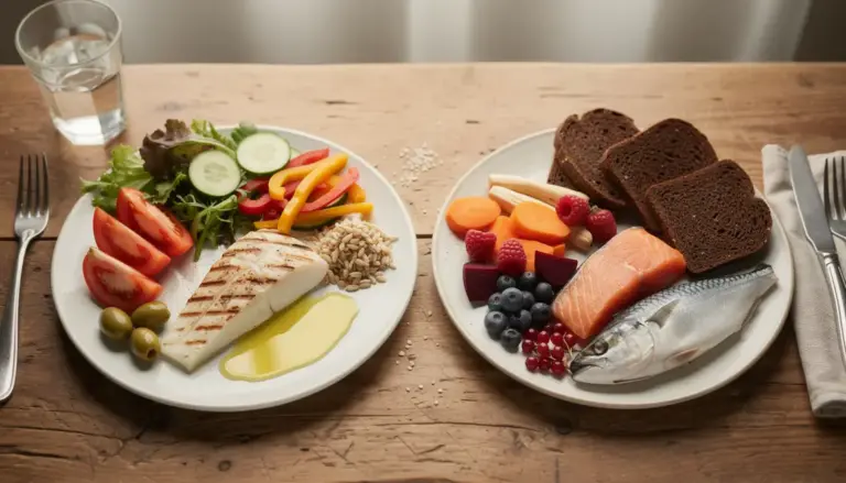 assiettes regime mediterraneen et nordique comparatif sain