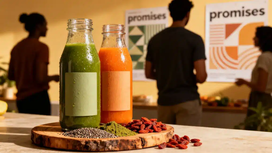 Jus detox legumes promesses influenceurs