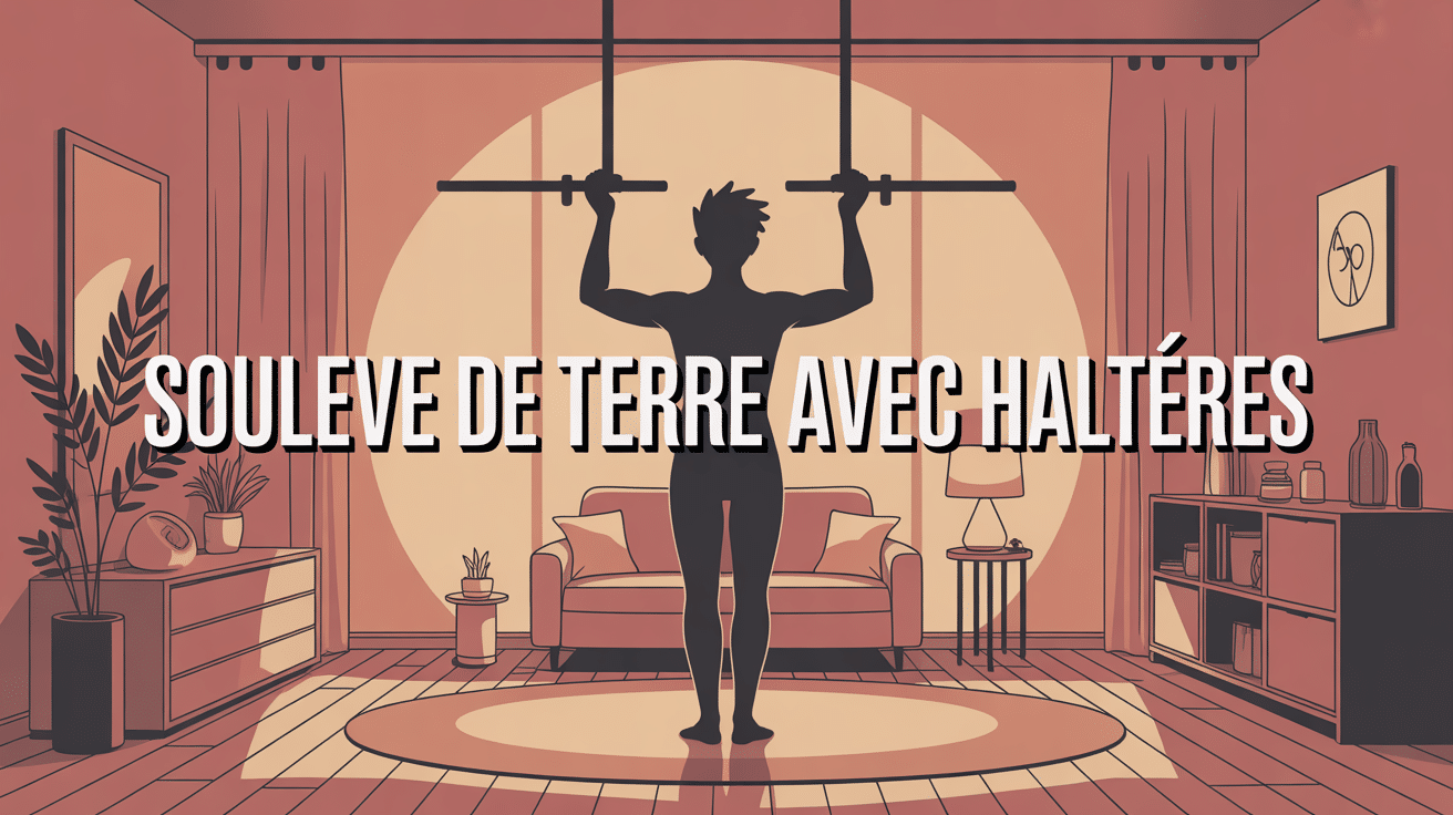 soulevé de terre avec haltères posture dos salon