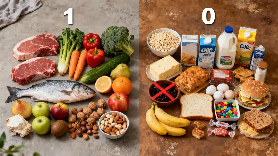 Tableau visuel aliments autorisés interdits paléo