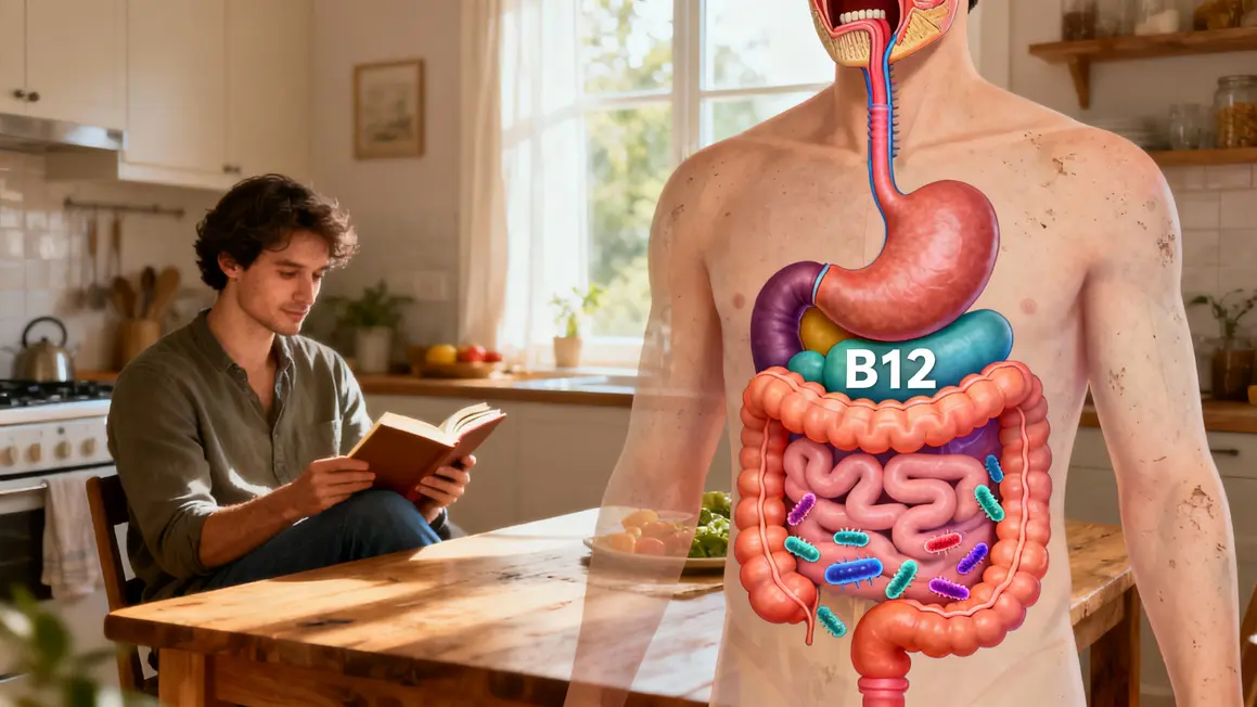 illustration systeme digestif bacteries b12