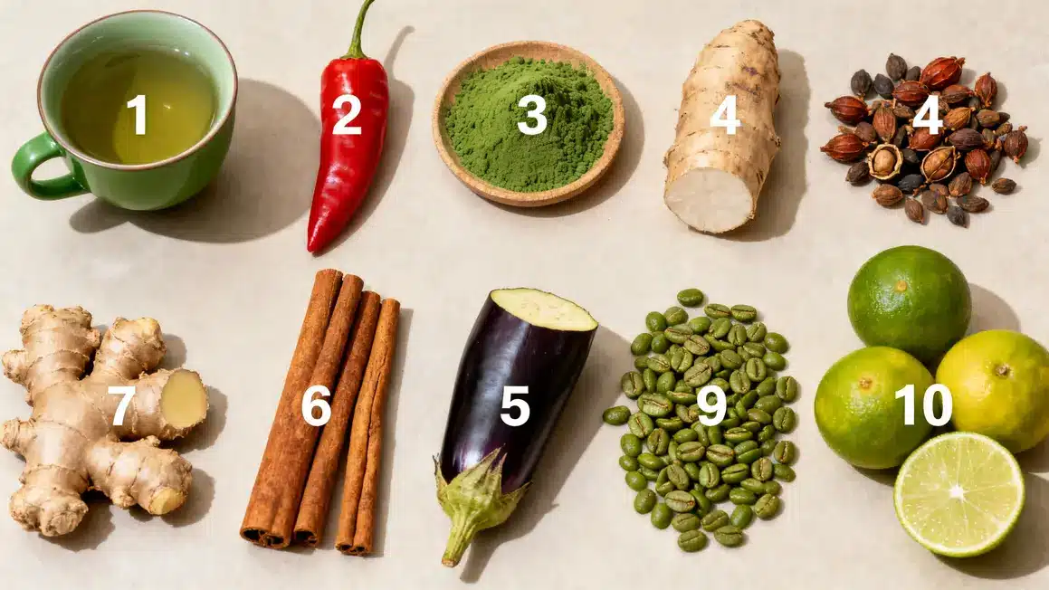 tableau top aliments plantes bruleurs graisse