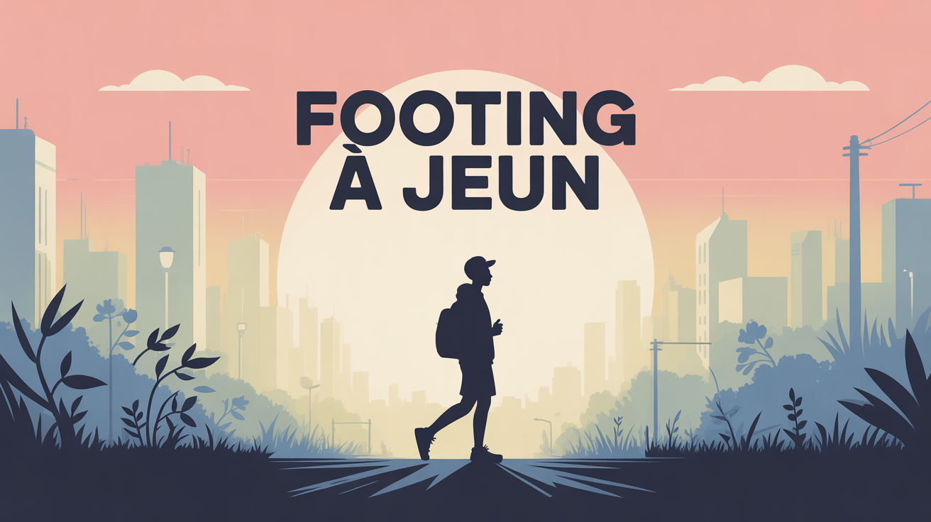 courir le matin a jeun illustration silhouette lever de soleil